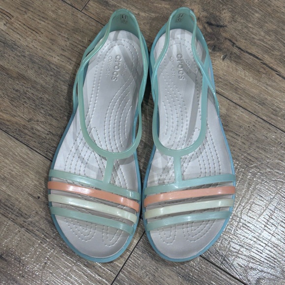 CROCS Iconic Women's Isabella Strappy Jelly Strappy Sandal shoes sz 8 - Picture 1 of 3